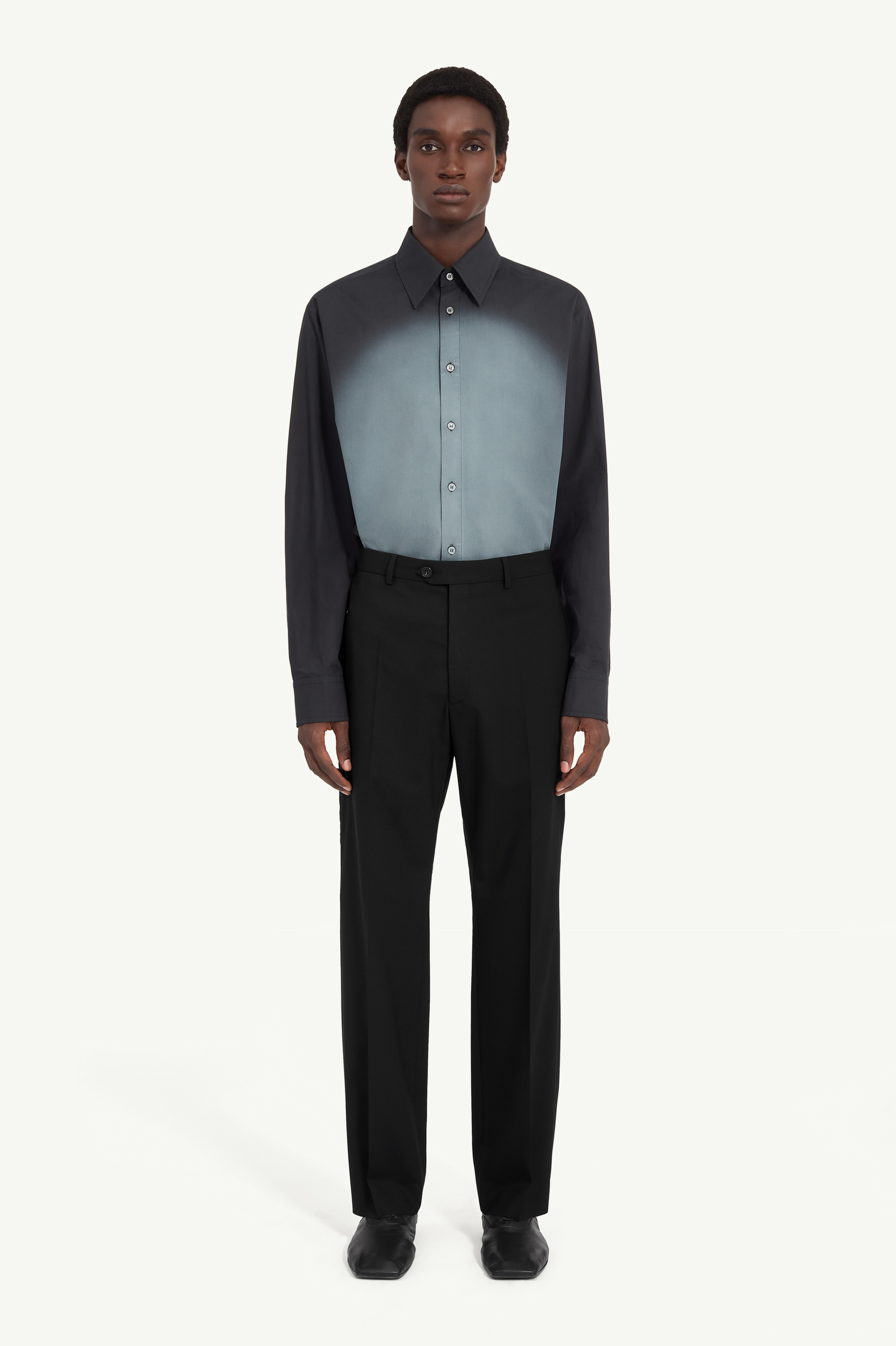 Tailored wool-blend trousers