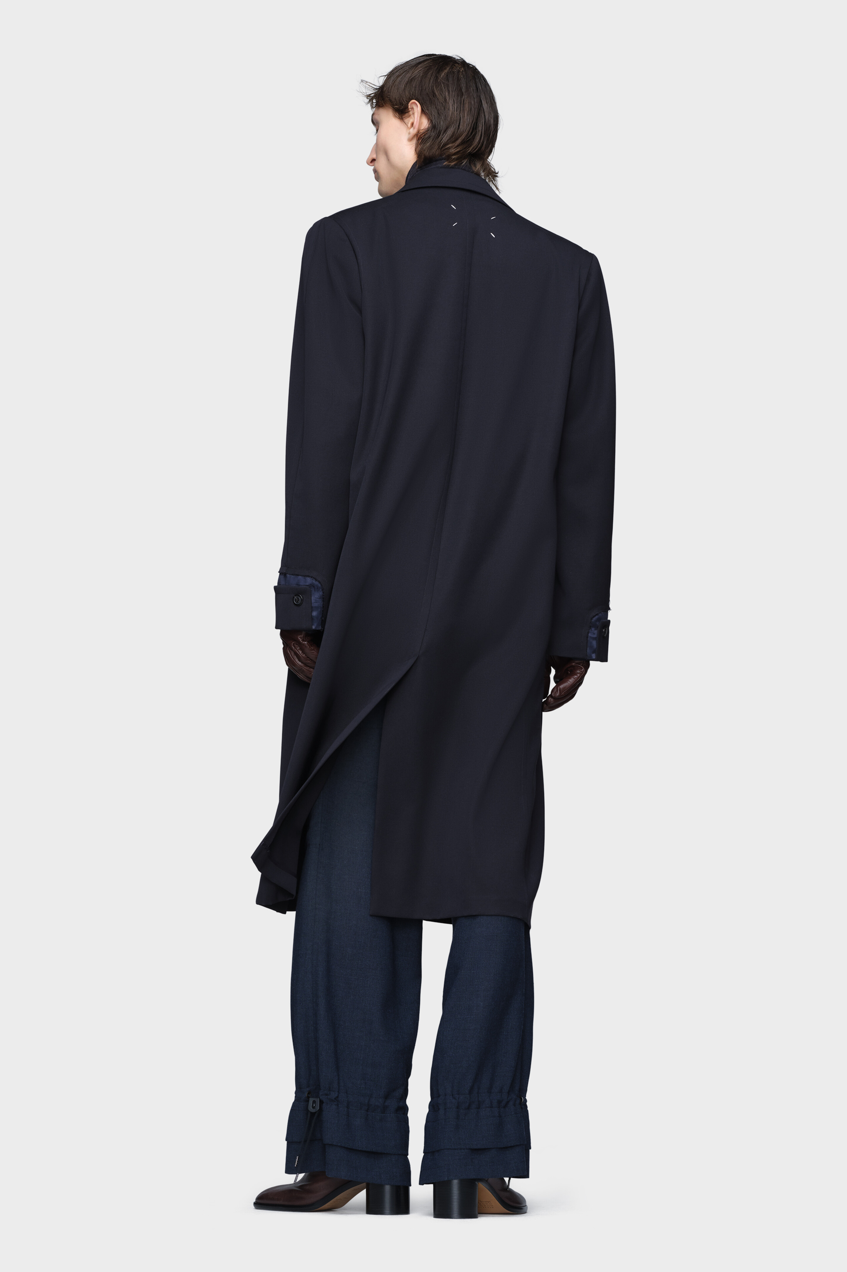 Men's Blue Wool Coat | Maison Margiela