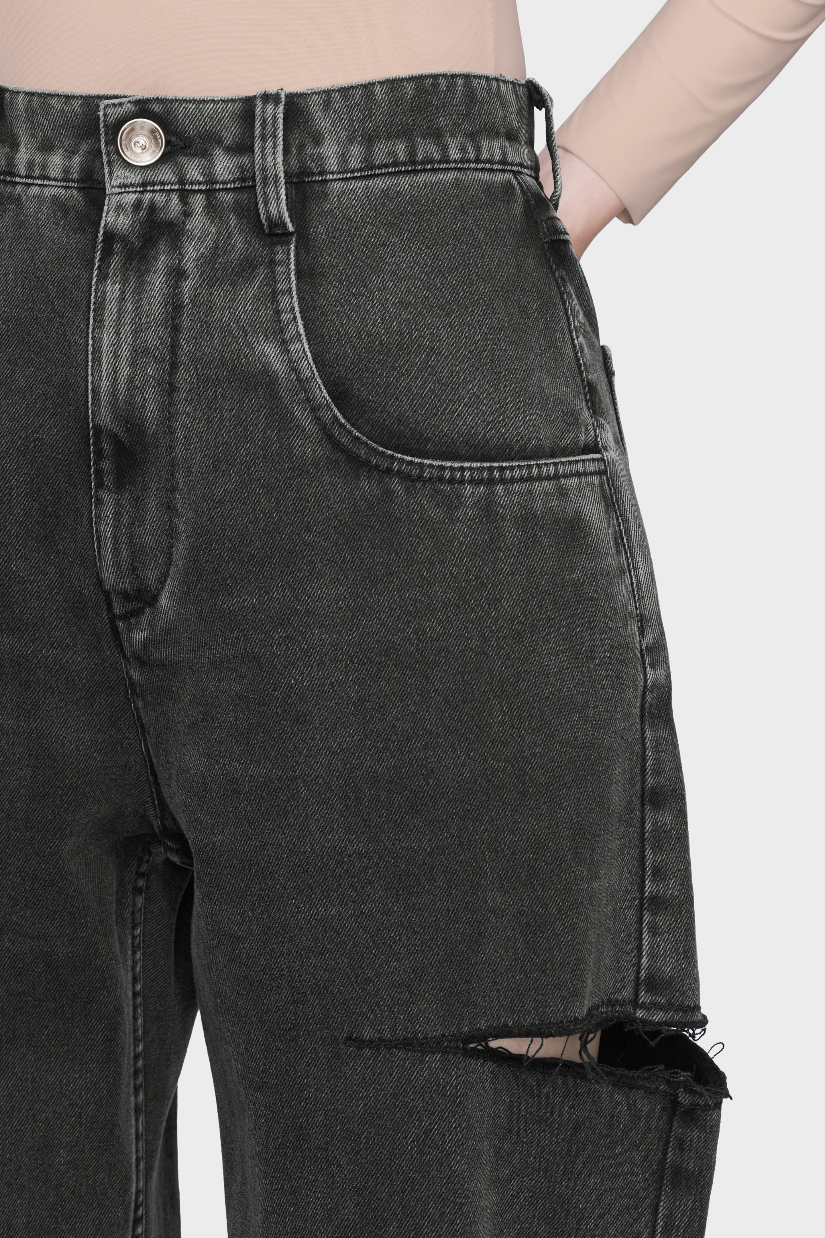 Black Cut-out jeans | Maison Margiela Official