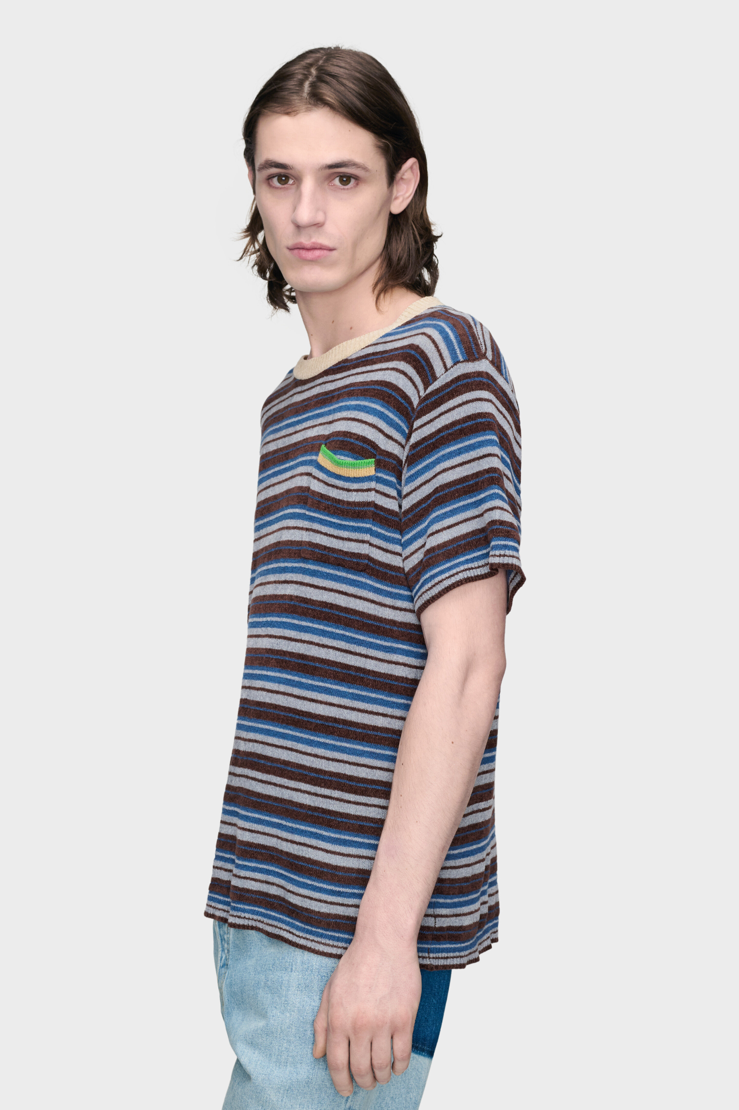 Mist Striped Wool Crewneck Sweater | Maison Margiela Official