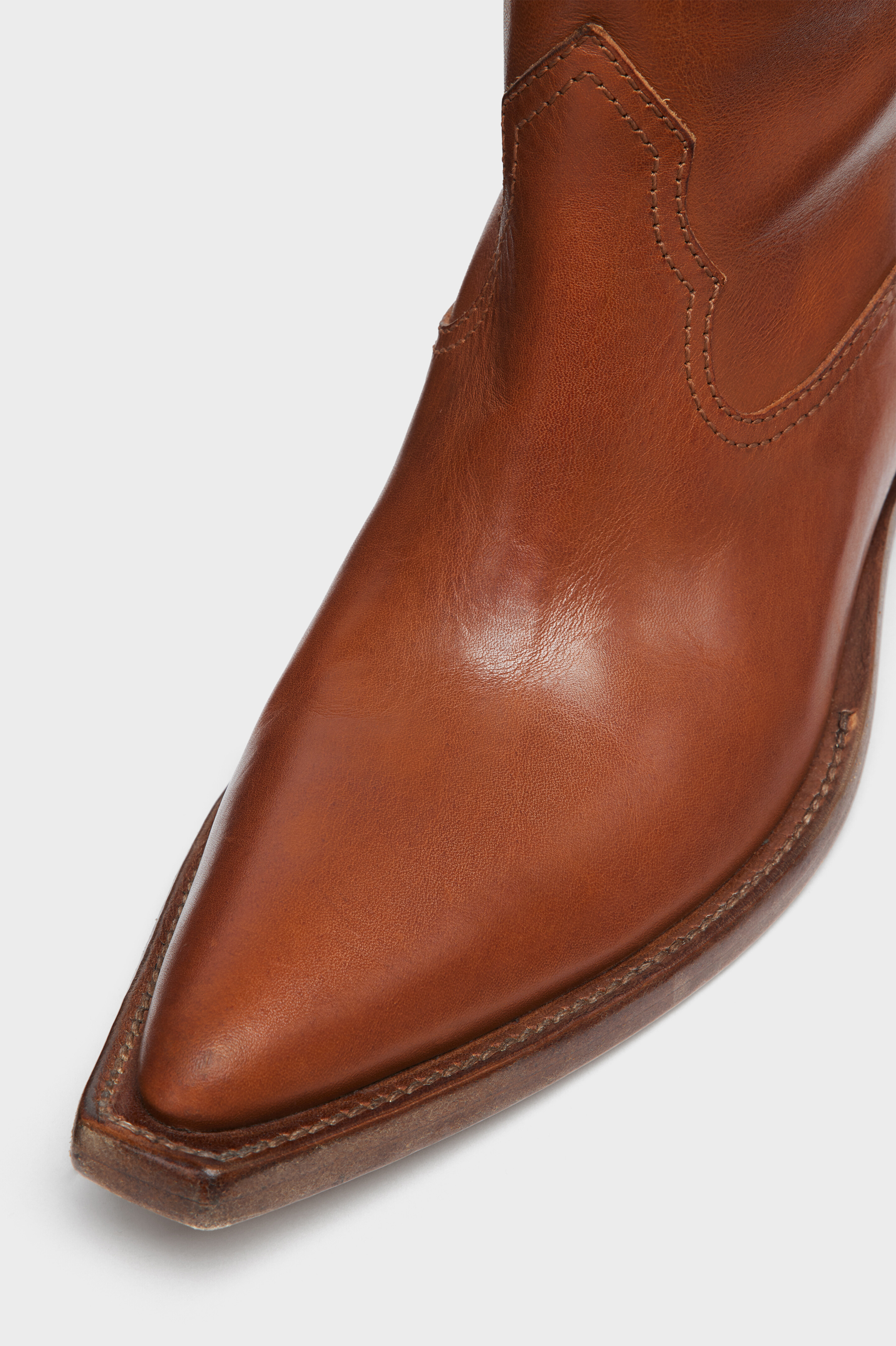 Cognac Heel-less Western Boots | Maison Margiela Official