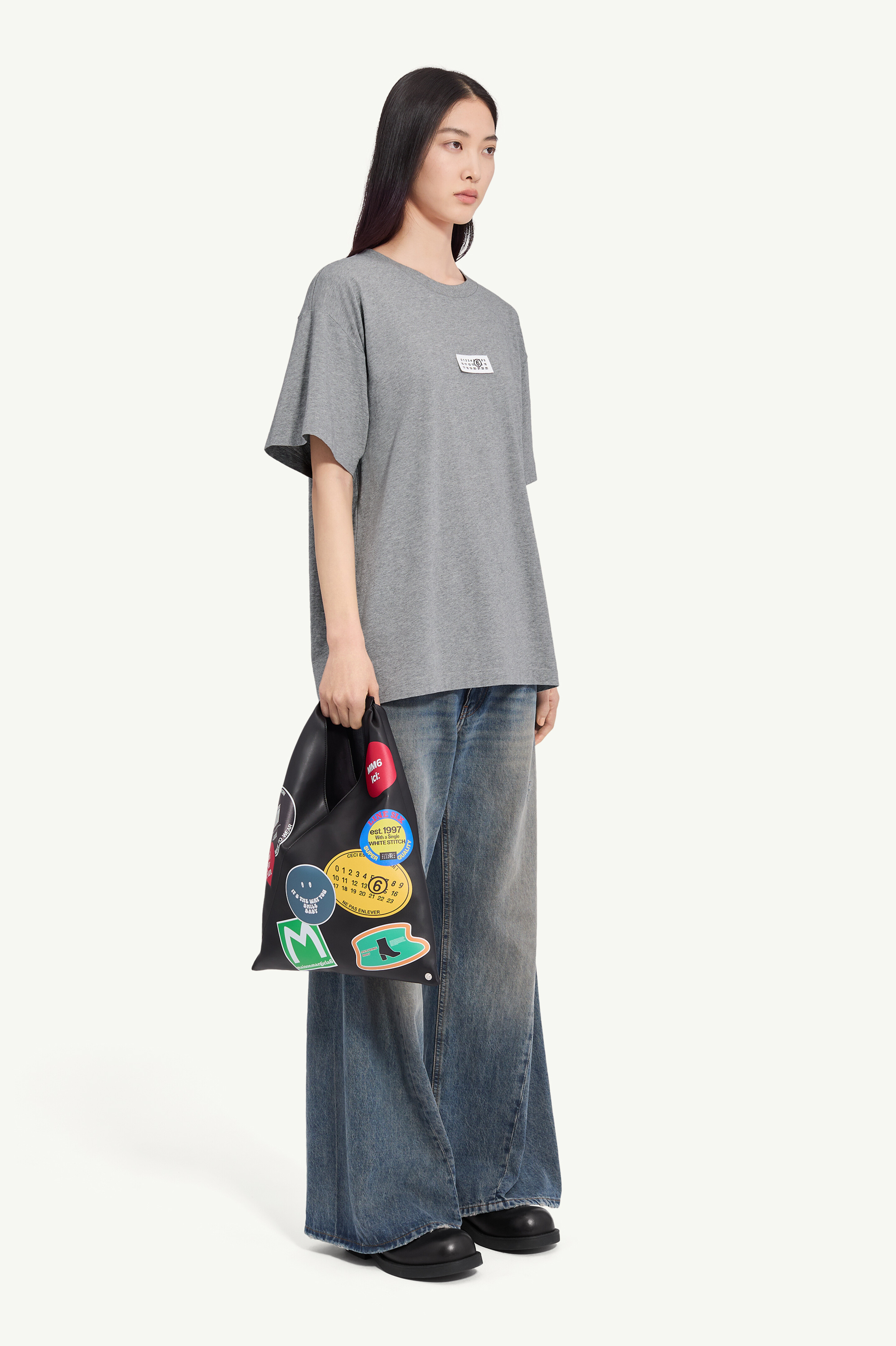 Gray Label cotton jersey T-shirt | MM6 Official