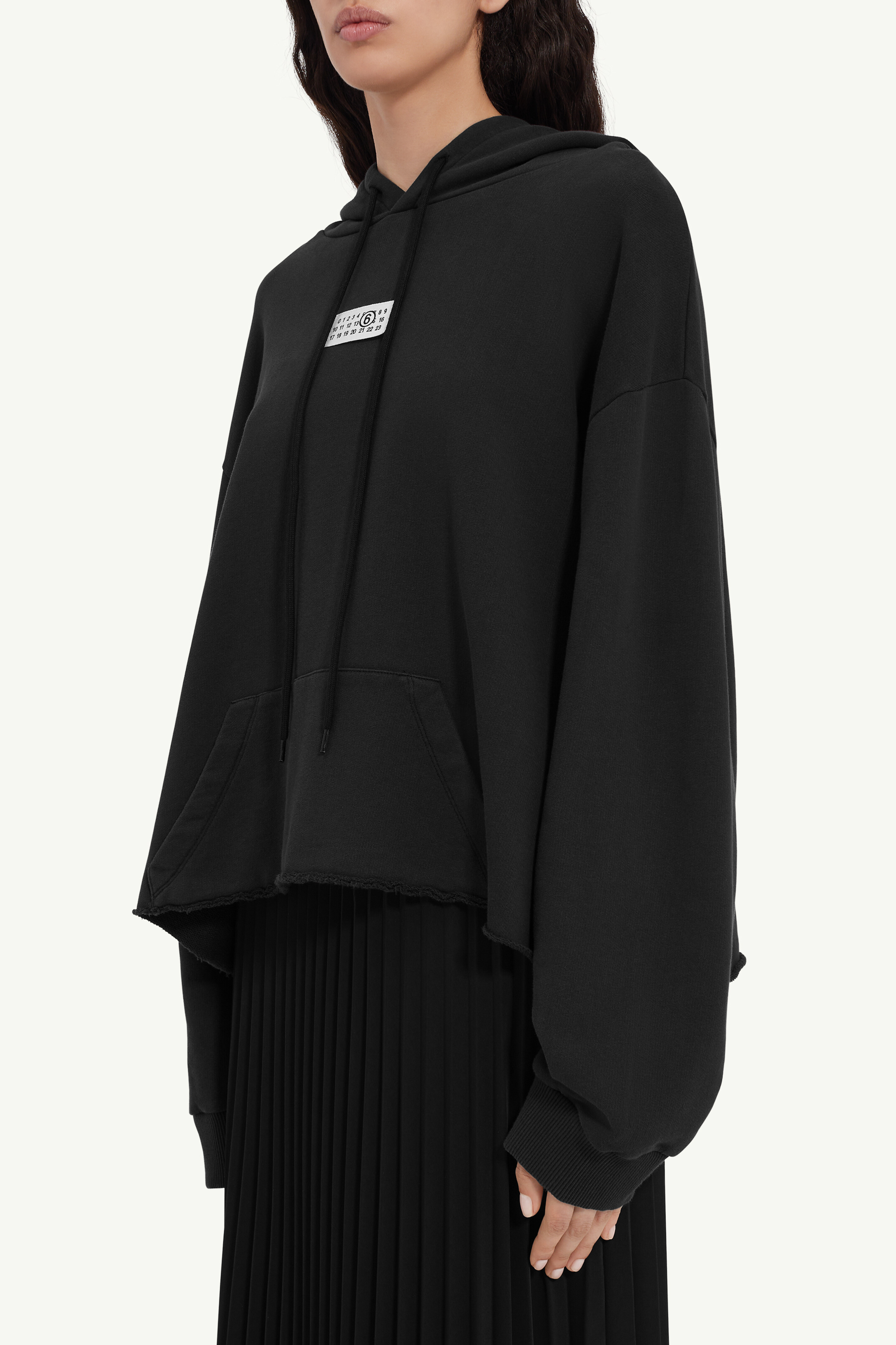 ウェア Maison magiela Black Hooded Sweatshirt | Maison Margiela