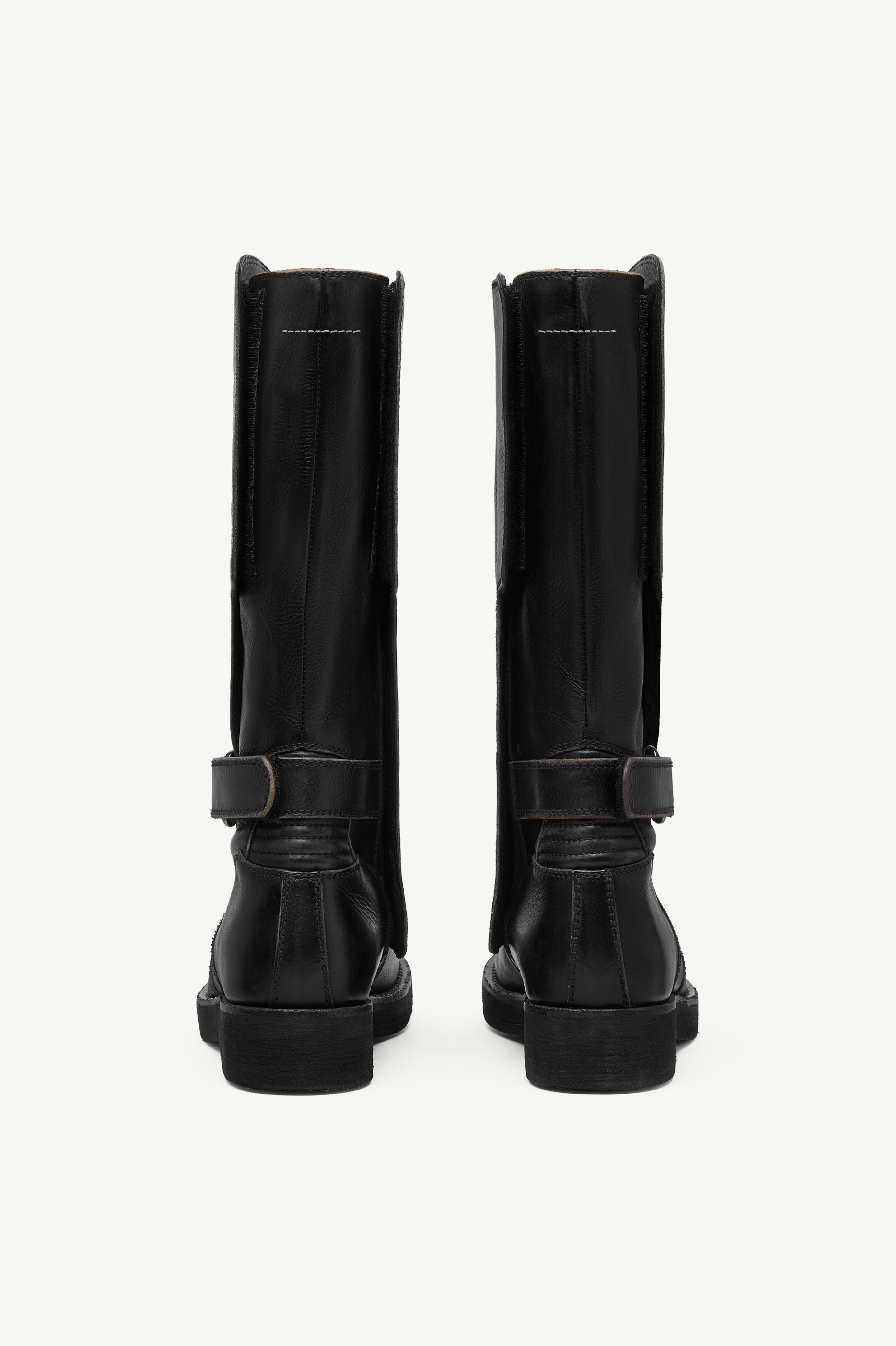 Men's Calf Leather Biker Boots | MM6