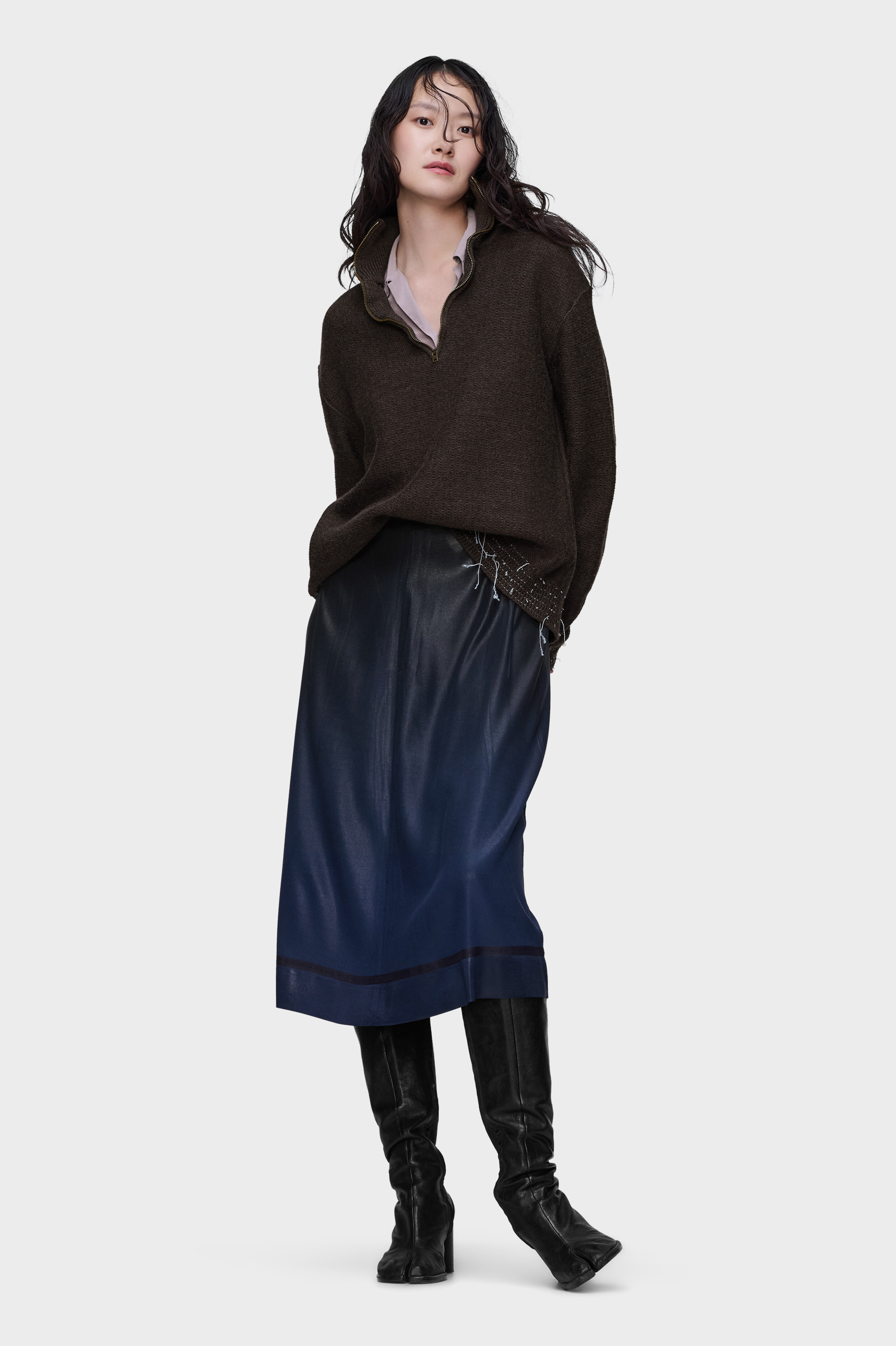 Wool quarter-zip sweater