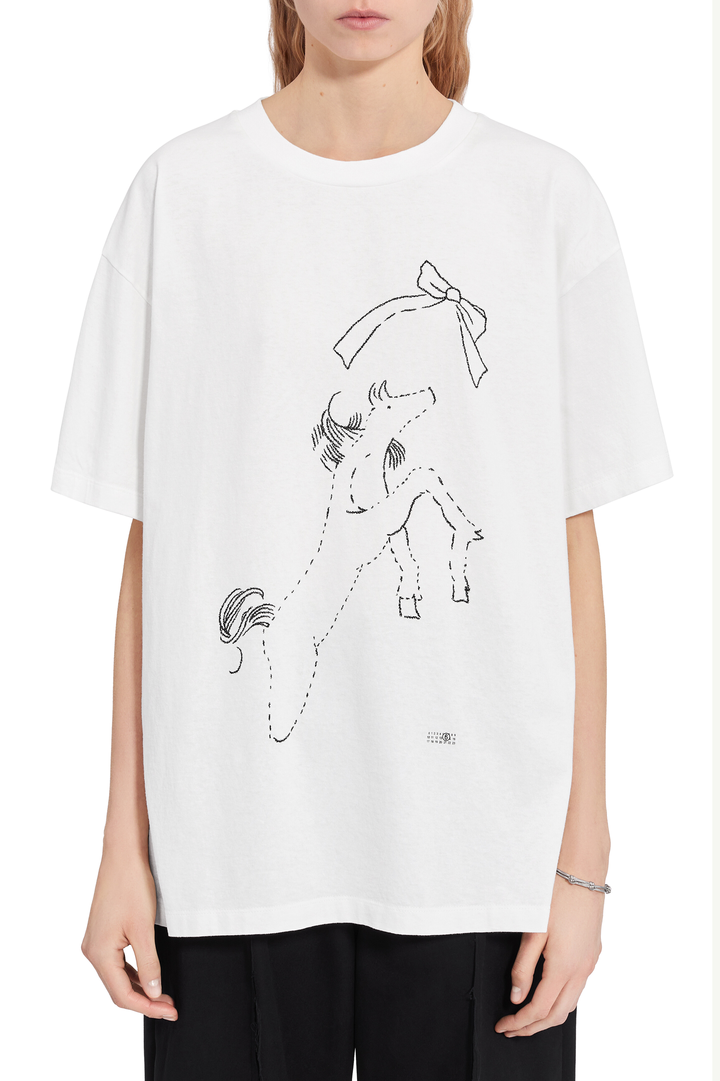 ホースプリント コットンTシャツ
