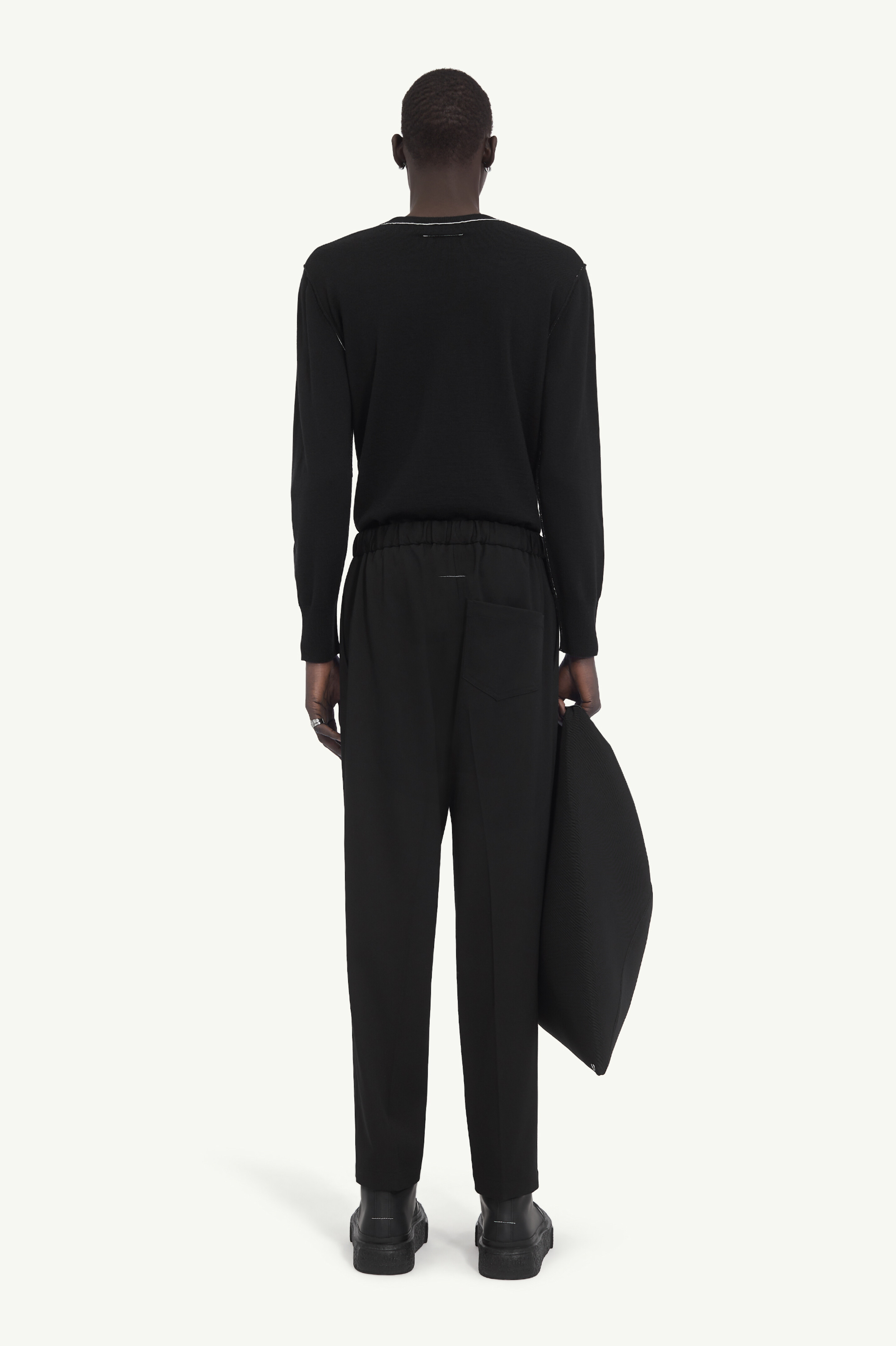 Black Wool Straight-leg Trousers | Maison Margiela