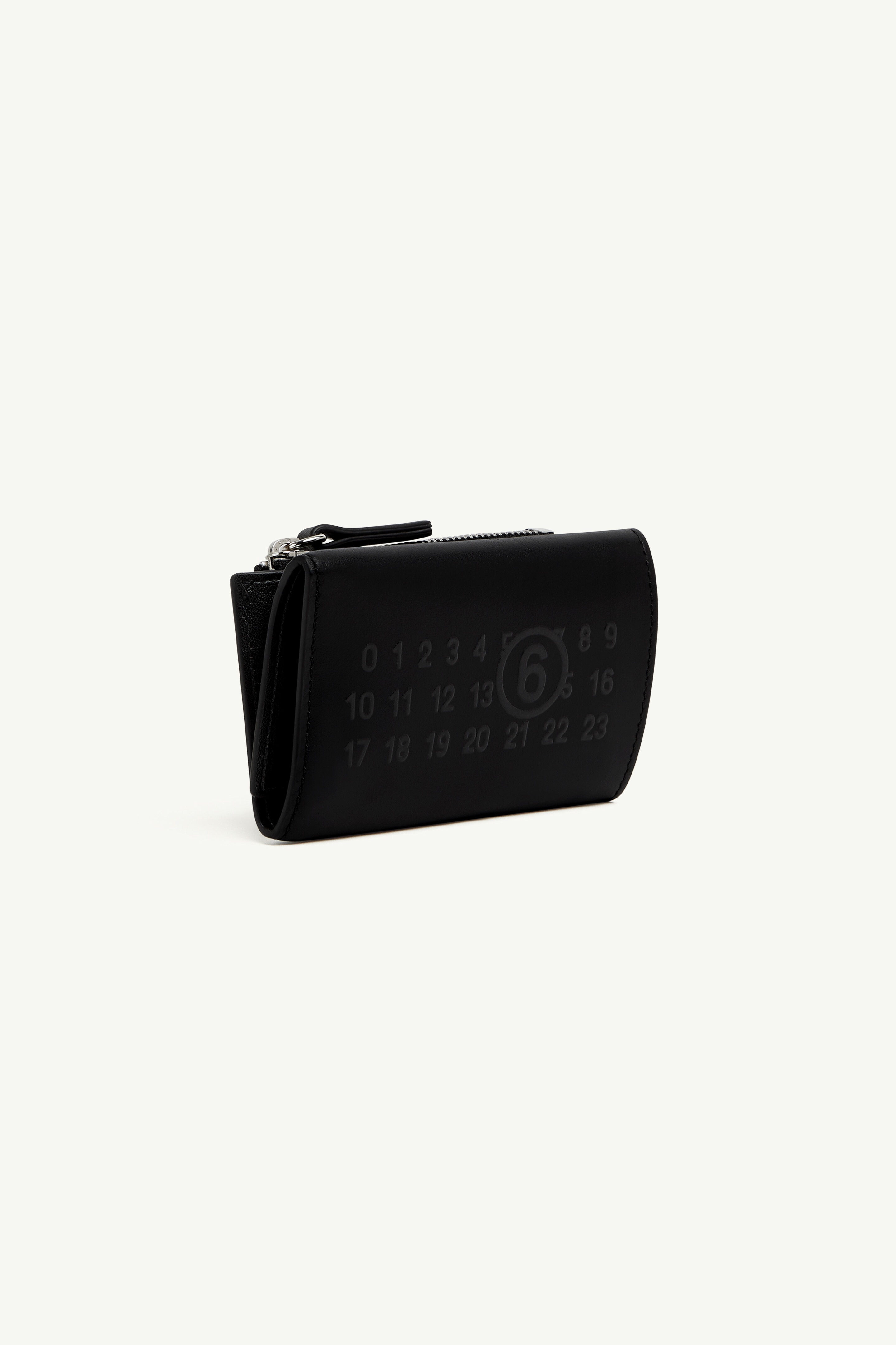小物 MAISON MARGIELA ZIP WALLET MM6 Maison Margiela: Black Zip Wallet | SSENSE