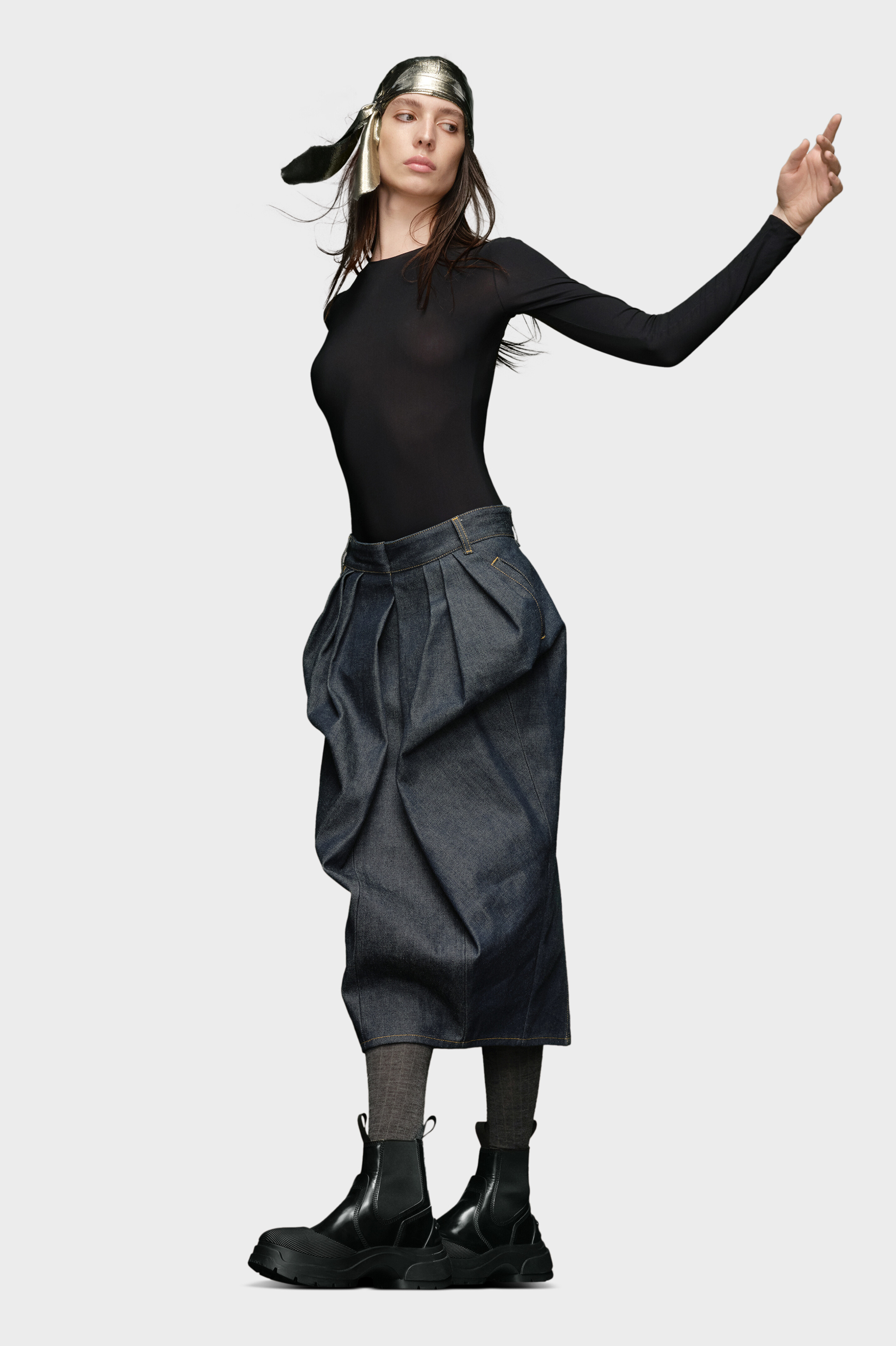 Women's Black Technical Jersey Bodysuit | Maison Margiela