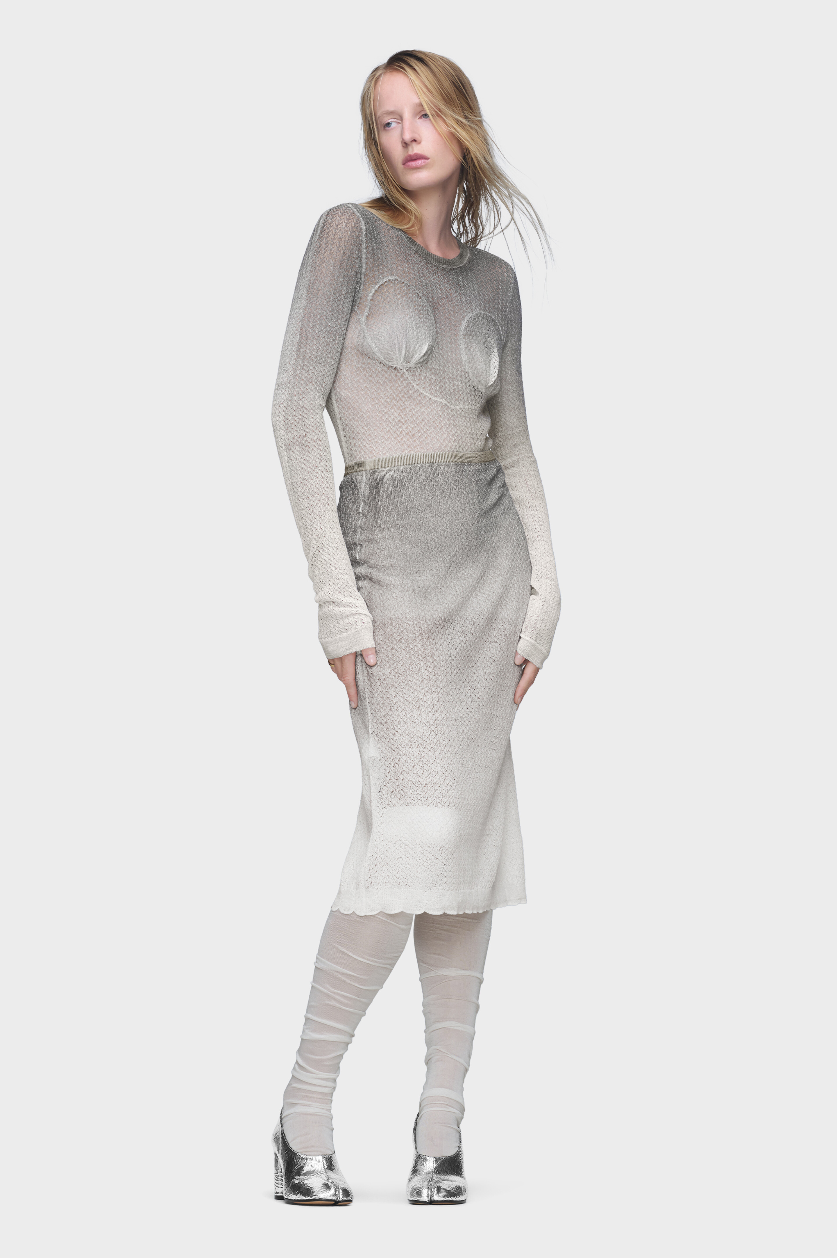 シアーニットトップ