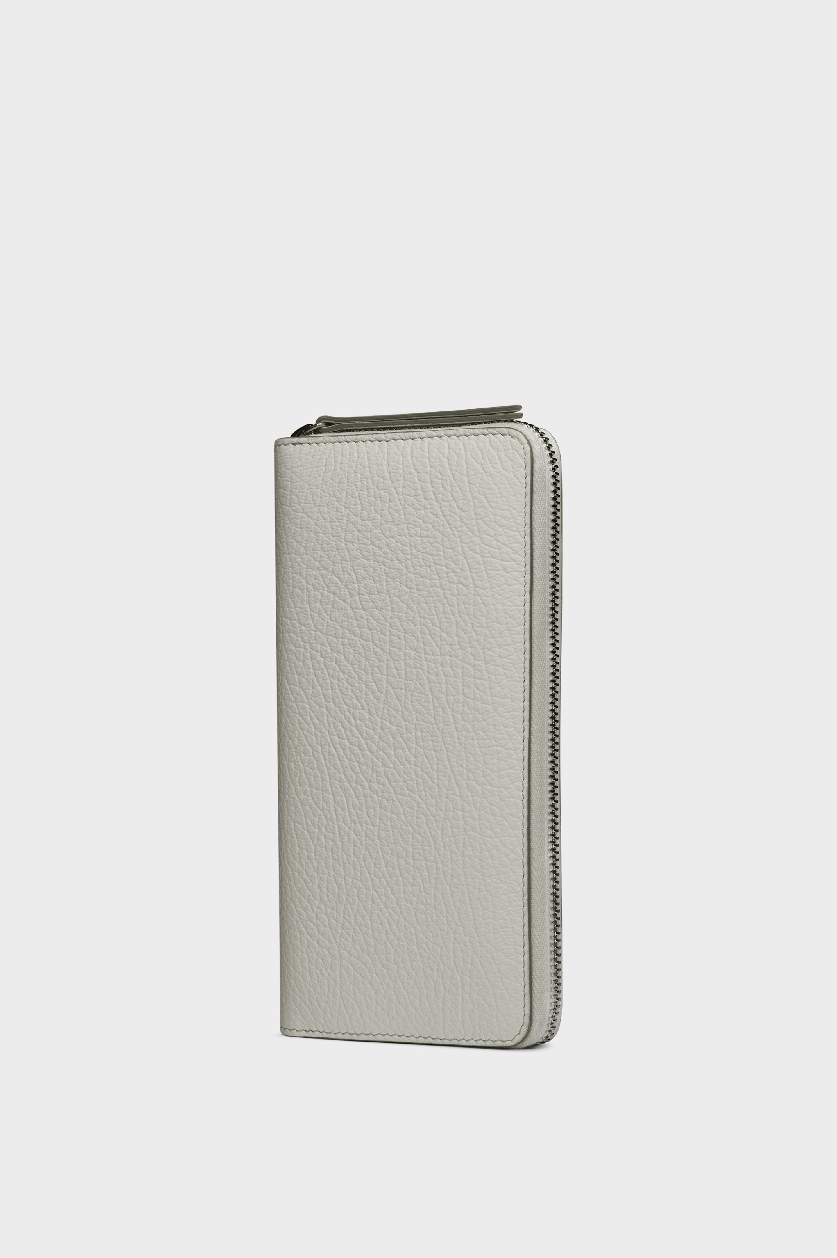 Light Grey Zip-Around Leather Wallet | Maison Margiela