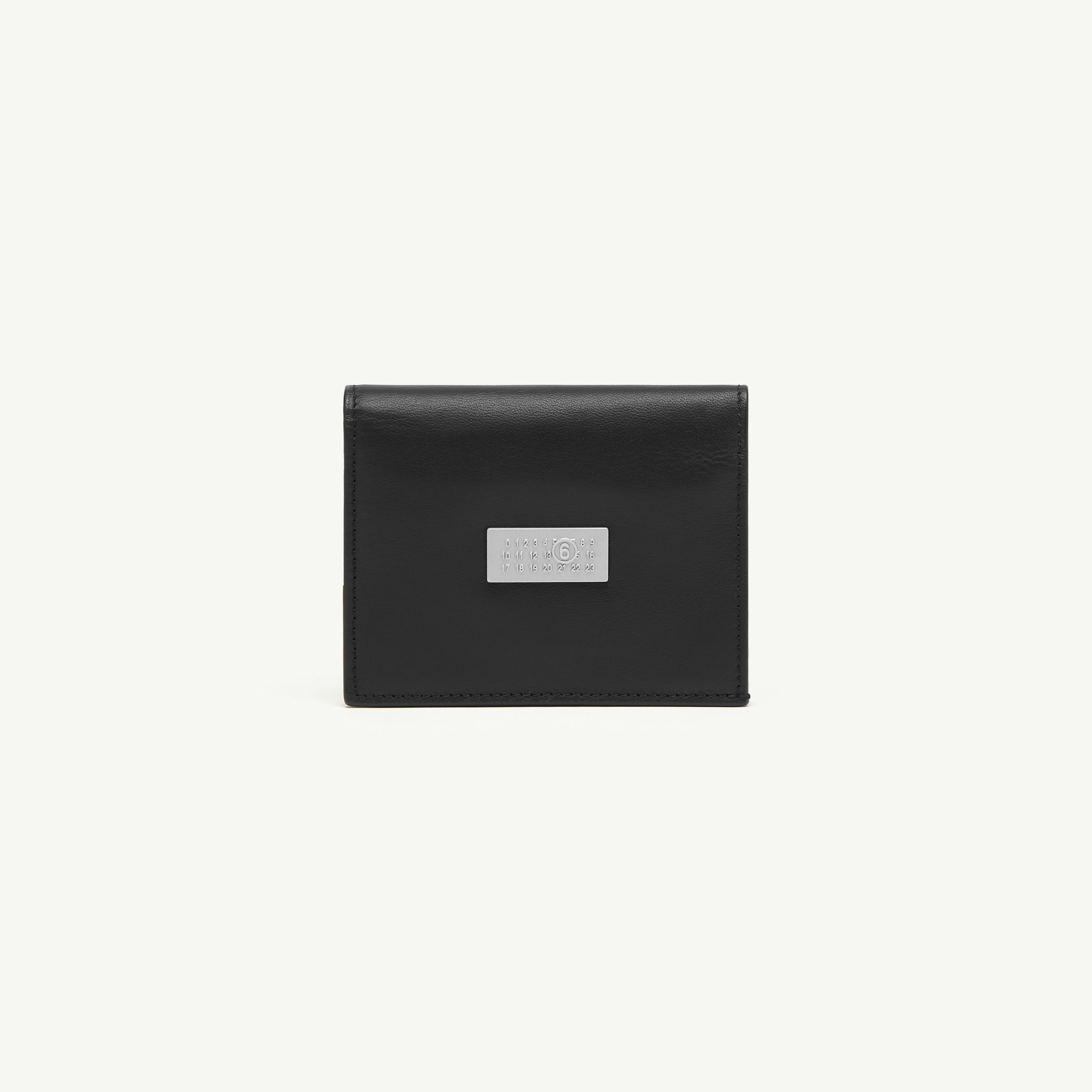 Black Leather wallet | MM6 Official