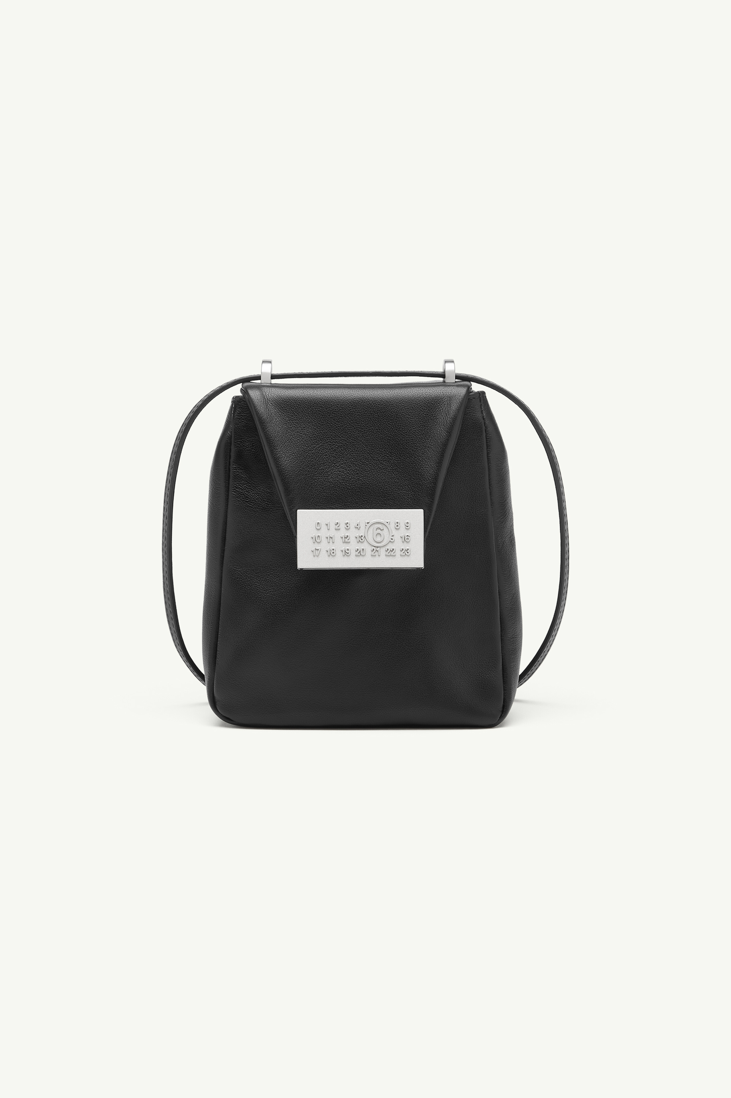MM6 MaisonMargiela small メゾンマルジェラパック Black Leather Small Crossbody Bag | Maison Margiela