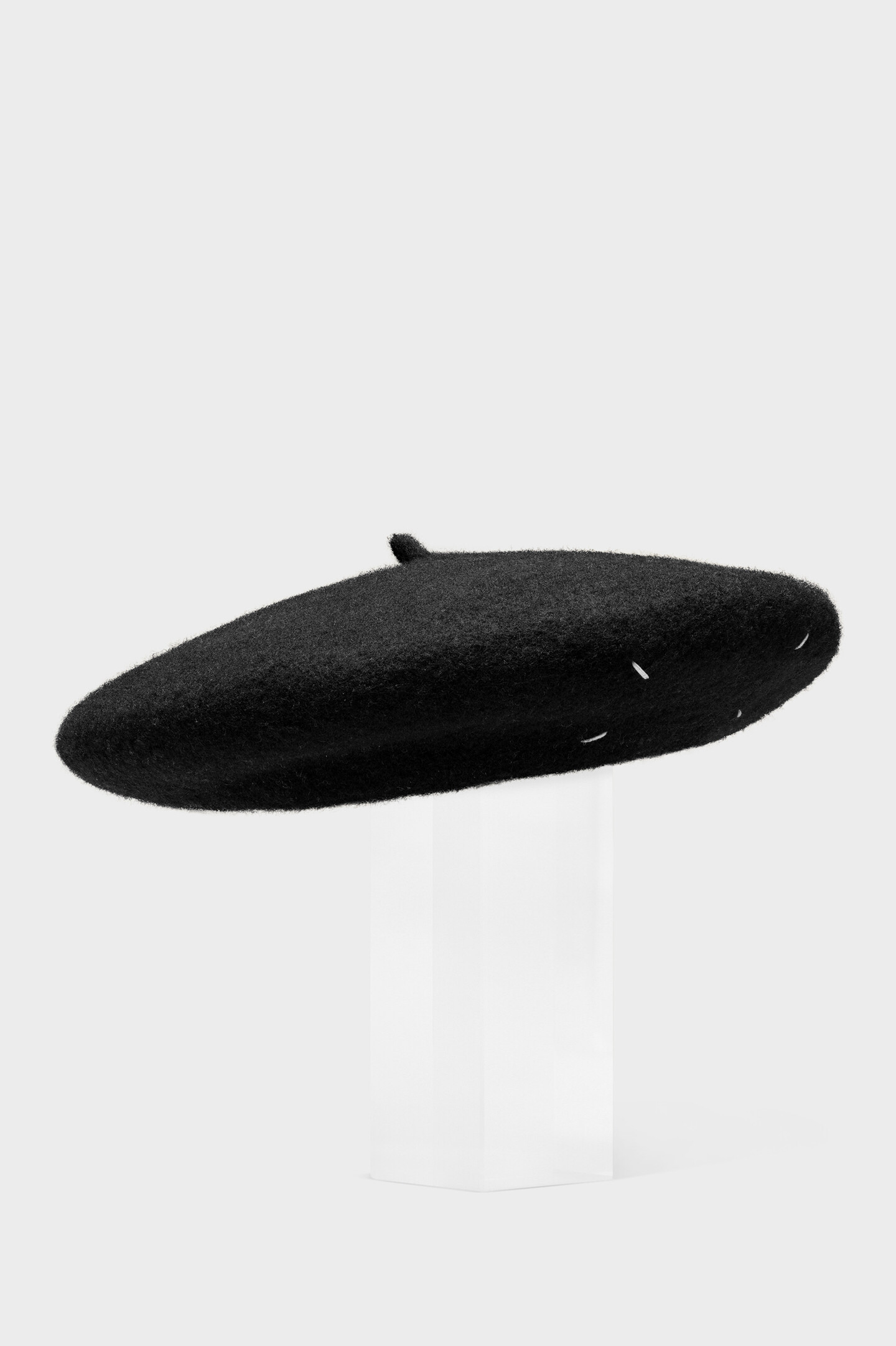 Black Heavy wool beret | Maison Margiela Official