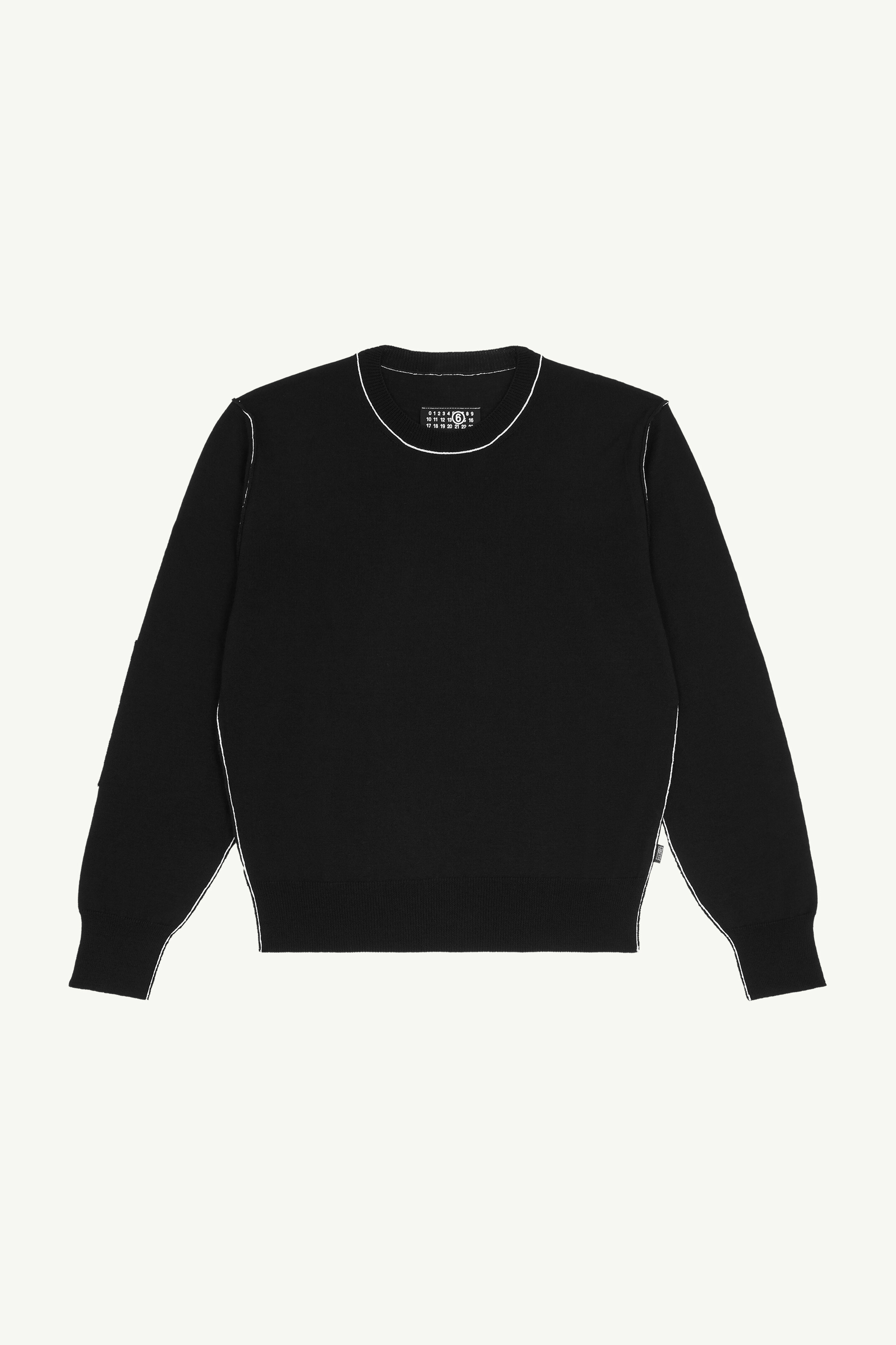 Black Wool Lightweight Crewneck Jumper | Maison Margiela