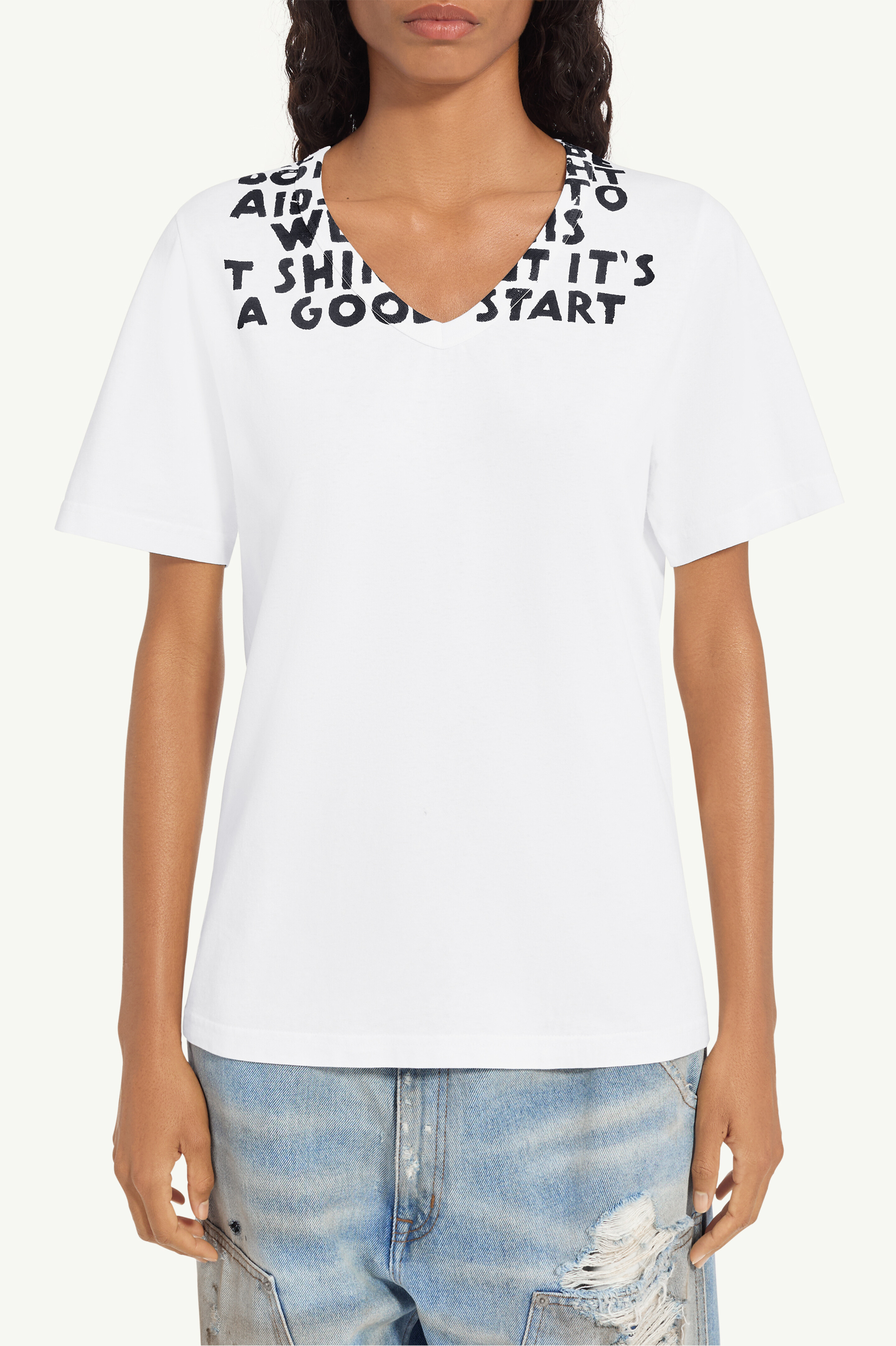 MAISON MARGIELA/メゾンマルジェラ VネックTシャツ　XS Vネック SIDA Tシャツ