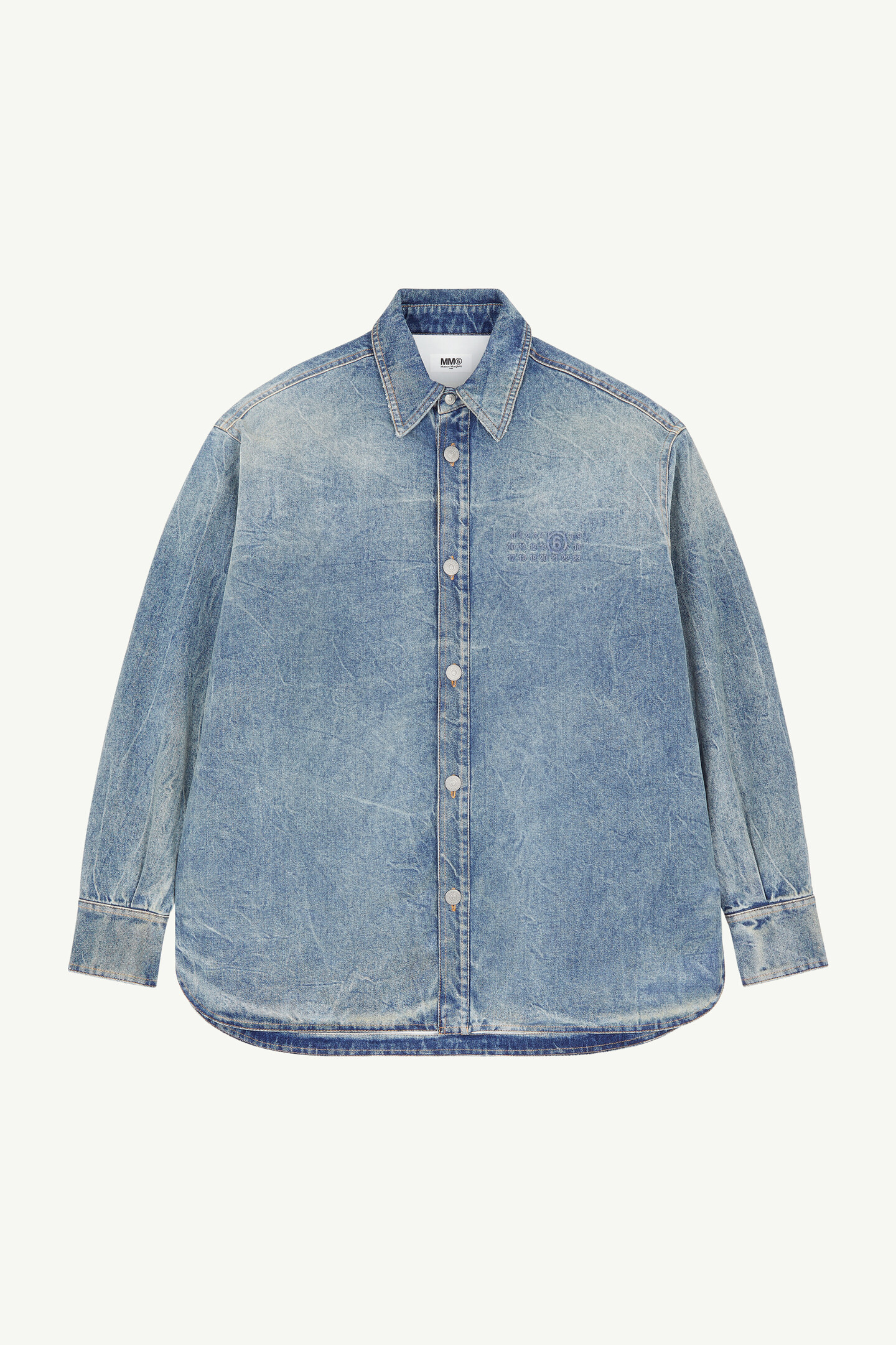 Blue Men's Padded Denim Jacket | MM6