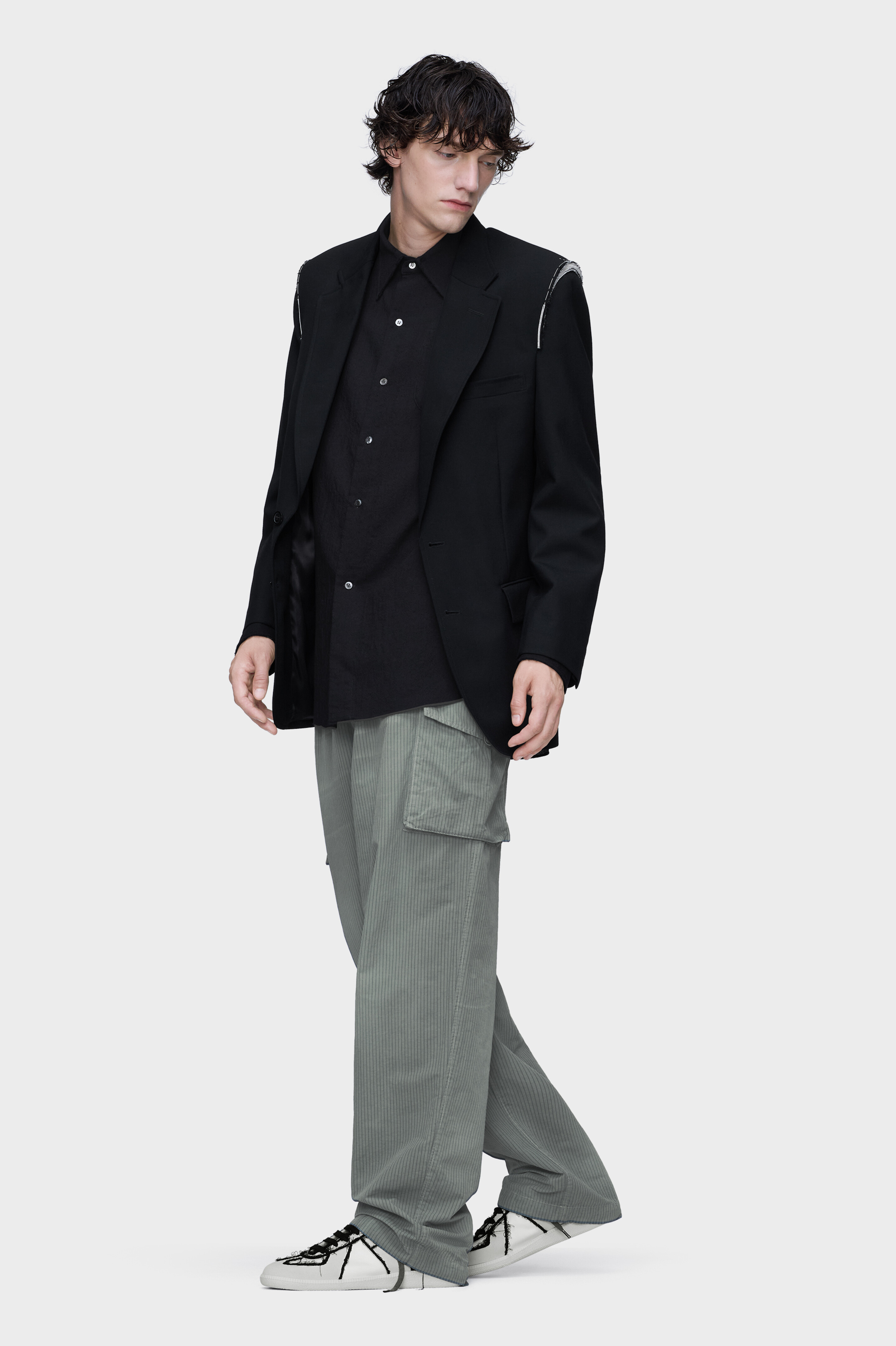 Cotton-blend cargo trousers